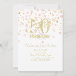 50 y fabulosa invitación a cumpleaños elegante