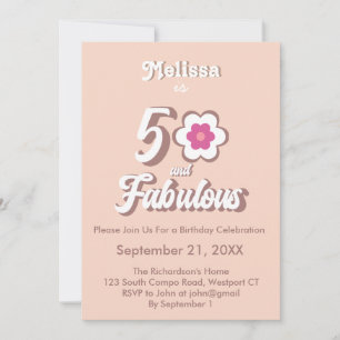 50 y fabulosa invitación a Groovy por cumpleaños r