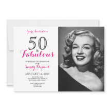50 y fabulosa invitación a la fiesta de cumpleaños