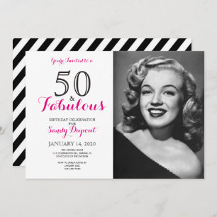 50 y fabulosa invitación a la fiesta de cumpleaños