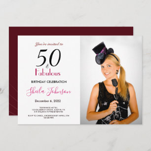 50 y fabulosa invitación a la fiesta de cumpleaños