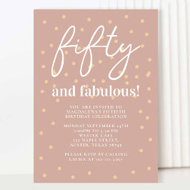 50 y fabulosa invitación a la fiesta de cumpleaños