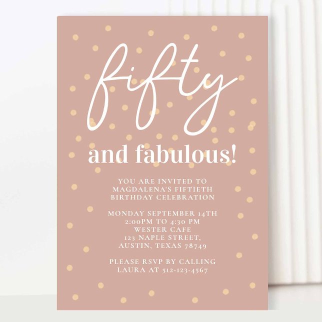 50 y fabulosa invitación a la fiesta de cumpleaños (Subido por el creador)