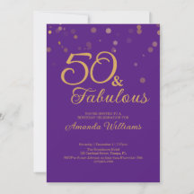 50 y fabulosa invitación a la fiesta de cumpleaños
