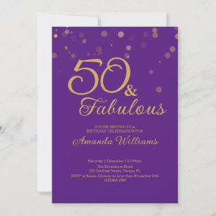 50 y fabulosa invitación a la fiesta de cumpleaños