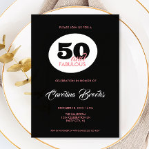 50 y fabulosa invitación a los 50 años