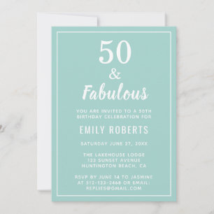 50 y fabulosa invitación a los 50 años del azul Ve