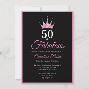 50 y fabulosa invitación a los cincuenta años