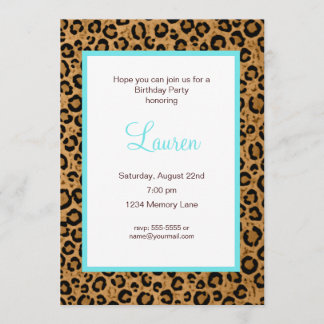 50 Y Fabulosa Invitación Al Cumpleaños De Leopardo