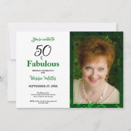 50 Y Fabulosa Invitación De Aniversario De La Flor