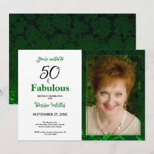 50 Y Fabulosa Invitación De Aniversario De La Flor