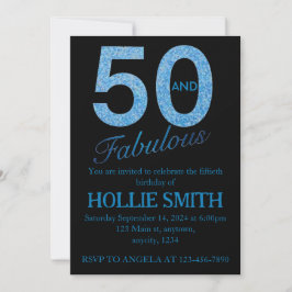 50 y fabulosa invitación de cumpleaños