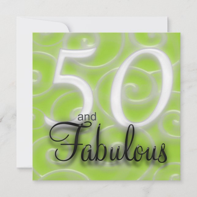 50 y fabulosa Invitación de cumpleaños (Anverso)