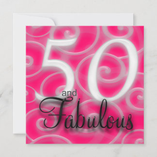 50 y fabulosa Invitación de cumpleaños