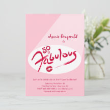 50 y fabulosa invitación de cumpleaños de pintalab