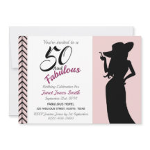 50 y fabulosa invitación de cumpleaños número 50