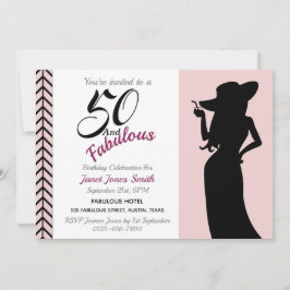 50 y fabulosa invitación de cumpleaños número 50