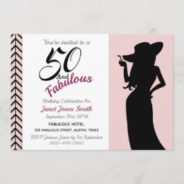 50 y fabulosa invitación de cumpleaños número 50