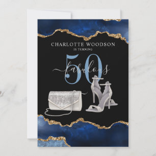 50 Y Fabulosa Invitación De La Armada De Oro Negro