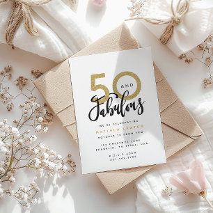 50 y fabulosa invitación para la fiesta de cumplea