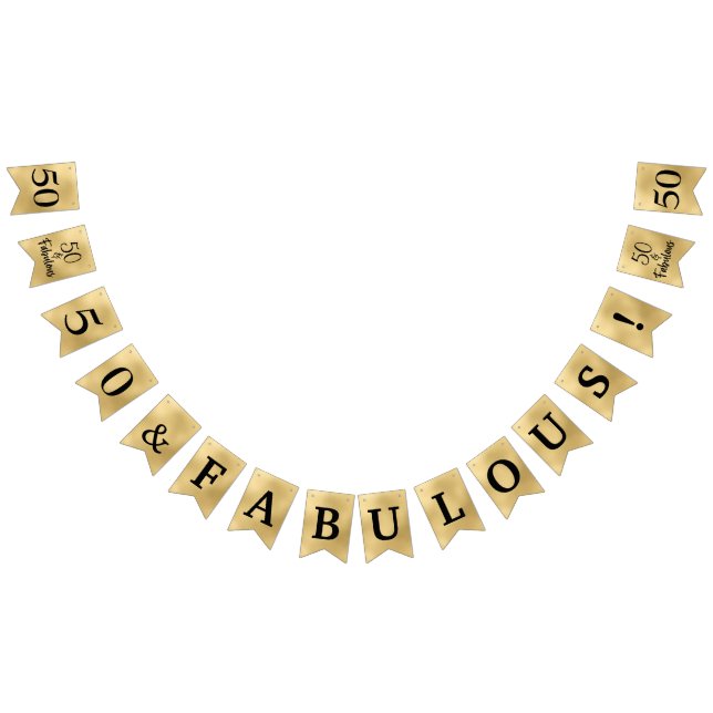 50 Y Fabulosas Banderas De Bunting Gold (Todo)