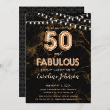 50 y fabulosas invitaciones de cumpleaños con glob