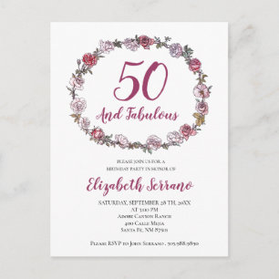 50 Y Fabulosas Invitaciones Para Fiestas De Cumple
