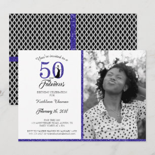 50 y fabuloso  50ª Invitación a la fiesta de cumpl