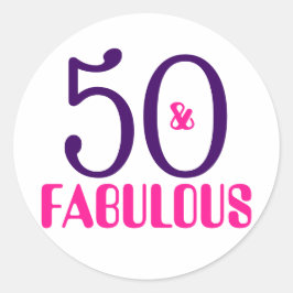50 Y Fabuloso | 50.º Pegatina de cumpleaños