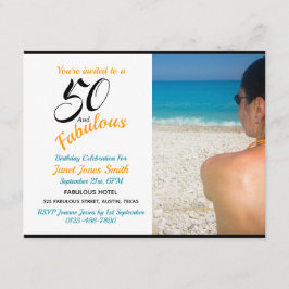 50 y Fabuloso 50 cumpleaños - Invitación fotográfi