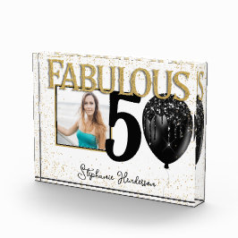 50 y fabuloso bloque de fotos de Black Gold Glam