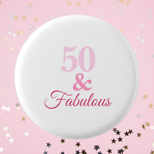 50 y fabuloso botón rosa