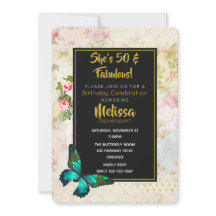 50 y fabuloso cumpleaños con invitación de collage