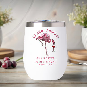 50 y fabuloso cumpleaños Flamingo Novedad Swag