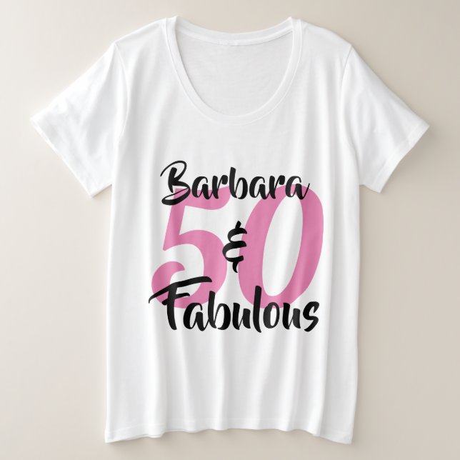 50 y Fabuloso Cumpleaños Personalizado (Anverso del diseño)