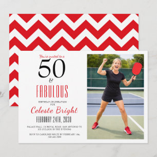 50 y fabuloso Invitación a la fiesta de cumpleañ