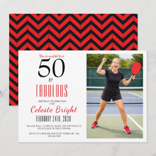 50 y fabuloso Invitación a la fiesta de cumpleañ