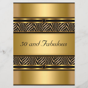 50 y Fabuloso Invitación de Cumpleaños de Oro