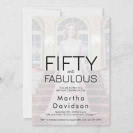 50 y fabuloso | Invitación de cumpleaños número 50