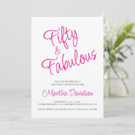 50 y fabuloso | Invitación de cumpleaños número 50
