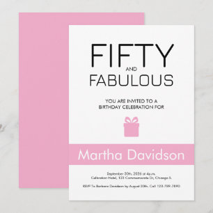 50 y fabuloso   Invitación de cumpleaños número 50