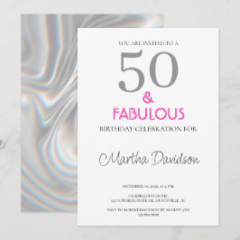 50 y Fabuloso | Invitación de cumpleaños número 50