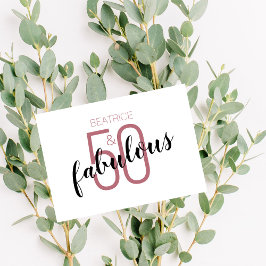 50 y fabuloso oro Rosa de cumpleaños número 50