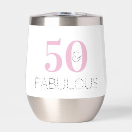 50 y fabuloso Pink Modern Birthday Party Favor