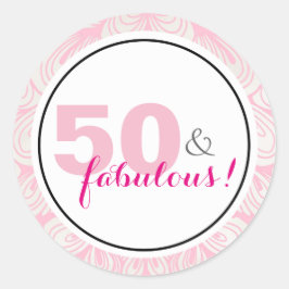 50 y fabulosos 50 Pegatinas de cumpleaños