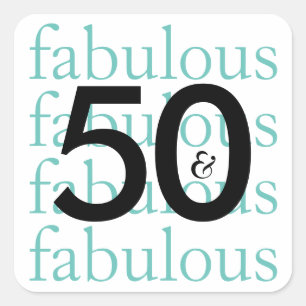 50 y fabulosos Pegatinas de cumpleaños