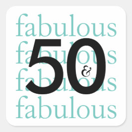 50 y fabulosos Pegatinas de cumpleaños