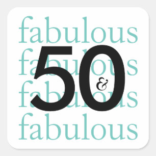 50 y fabulosos Pegatinas de cumpleaños