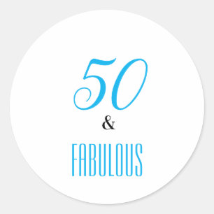 50 Y Fabulosos pegatinas fiestas personalizares