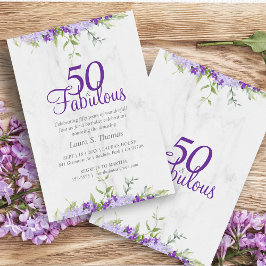 50 y fabulosos tonos púrpura de acuarela floral